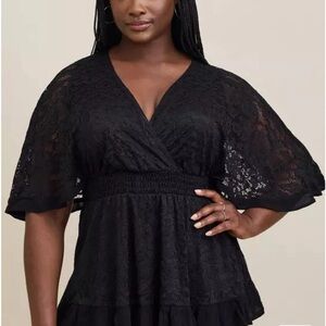 Torrid Black V-Neck Top